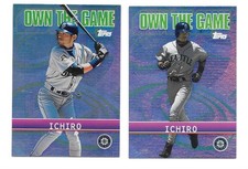 2001 TOPPS OWN THE GAME ICHIRO SEATTLE MARINERS INSERT CARD NO. OG12 & OG14