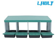 LABLT Chicken Nesting Boxes Metal Chicken Egg Laying Box with Perch 4 Hole