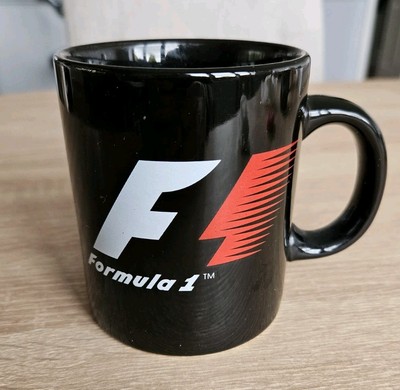 SELTENE OFFIZIELLE F1 Formel 1 Tasse schwarz rot weiß Streifen Racing Keramik Cup 