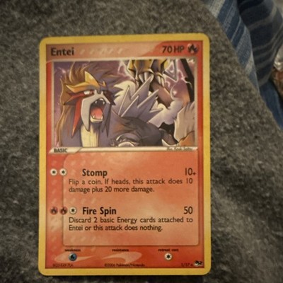 エンティ HP70 ポケモンカード Pokémon Entei 1/17 EX Power Keepers Rare Holo 2006 70 HP English