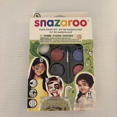 SNAZAROO Face Paint Palette 8 Colors, Sponge And Brush. Brand New Sealed