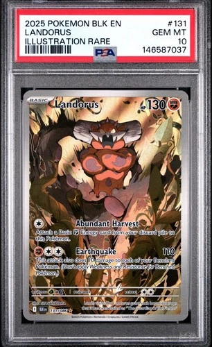 Pokemon Landorus Black Bolt Illustration Rare #131 PSA 10 Gem Mint