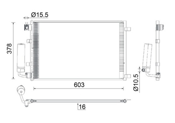 Mahle Kondensator Klimaanlage AC 923 000S FüR Nissan Qashqai 1 J10 NJ10 JJ10E-image
