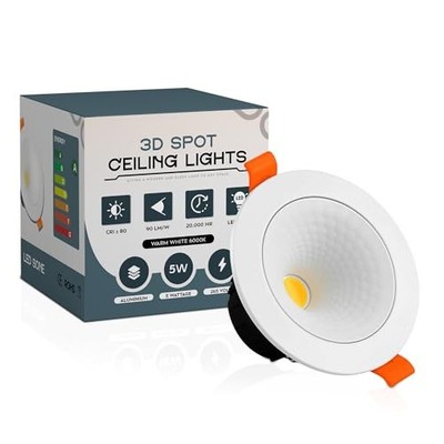 5W LED Rund Deckeneinbau Panel Einbauleuchte Kalt / Warmweiß Spot Leuchte
