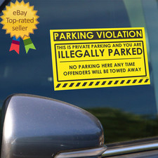 100 Parking Violation Stickers Hard to Remove - No Parking Stickers - Bad Parki
