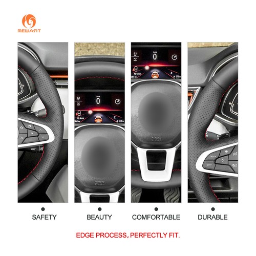 DIY PU Leather Car Steering Wheel Cover for Renault Clio 5 Zoe Captur 2019 2020 - Picture 7 of 9