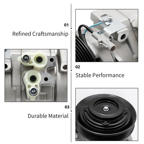 AC Compressor Air Conditioning for Toyota Corolla Matrix 1.8L 2003-2008 CO27000C - Picture 6 of 11