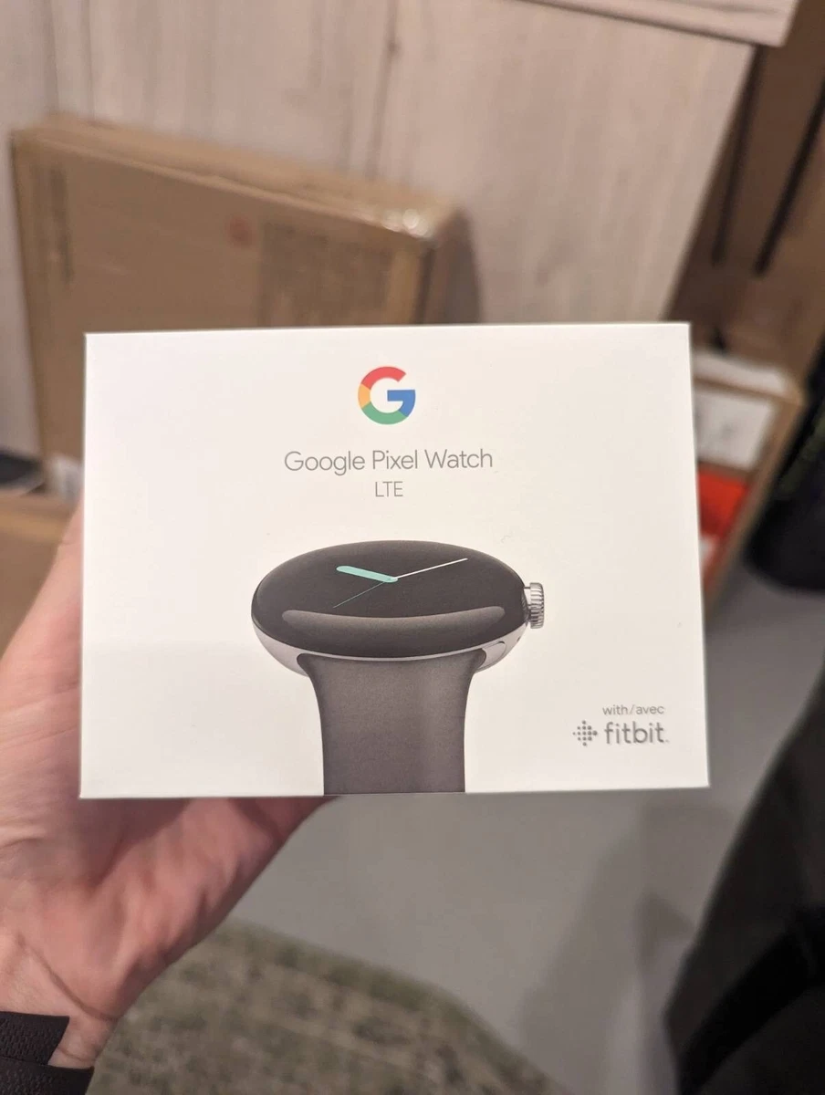 Google Pixel Watch 41mm Polished Silver Stainless Steel Case with Charcoal