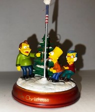 Simpsons Bradford Stuck On Christmas Flag Pole lluminated Ornament 2003