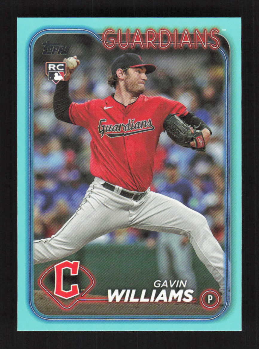 Gavin Williams RC 2024 Topps Aqua Cleveland Guardians #242