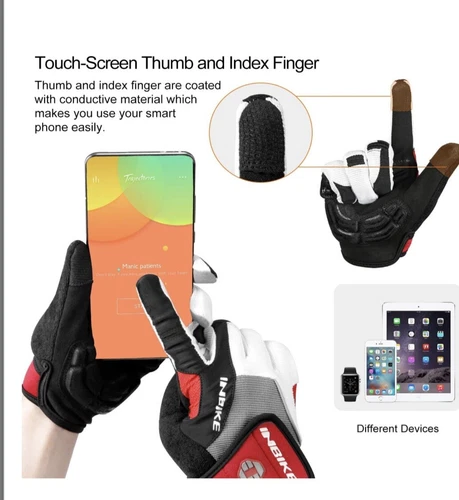 INBIKE Mountain Bike Gloves Cycling for Men MTB Touchscreen Accessories Road M - Picture 3 of 5