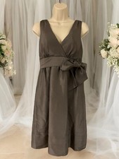 Jenny Yoo Woman's Silk Gray Cocktail Formal Dress Size 4