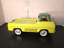 Vintage Nylint Pressed Steel Ford Econoline Pick Up Truck, 11"Jungle Wagon Truck