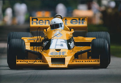 Photo Renault Elf 12x8 signée à la main René Arnoux Formule 1 F1 4