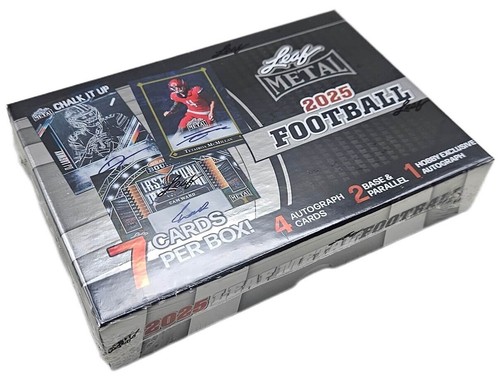 2025 Leaf Metal Football Factory Sealed Hobby Box 4 Autograph Cards Per Box - Bild 2 von 3