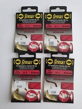 Lot  4 paquets  de 10 Hameçons montés N°4  avec ardillon diam 20/100 SENSAS NEUF