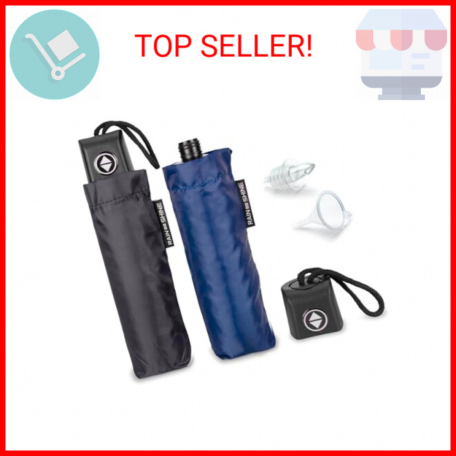 GoPong Rain or Shine Umbrella Flask 2-Pack with Hidden Alcohol Bottles Included