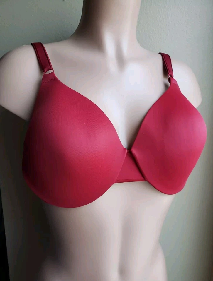 Warner's 1593 This is Not a Bra Tailored Underwire Contour Sz 38D Pomegranate Foto 3 de 4