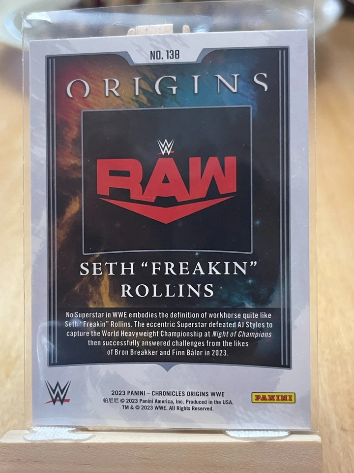 2023 Chronicles WWE Origins #138 Seth “Freakin” Rollins wrestling card - Image 2 of 2