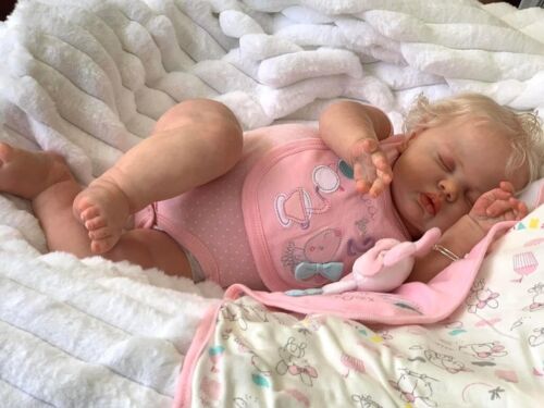 24” Sleeping Pickle Reborn Toddler Doll Realistic Lifelike Baby Soft Cloth Body - Picture 2 of 4