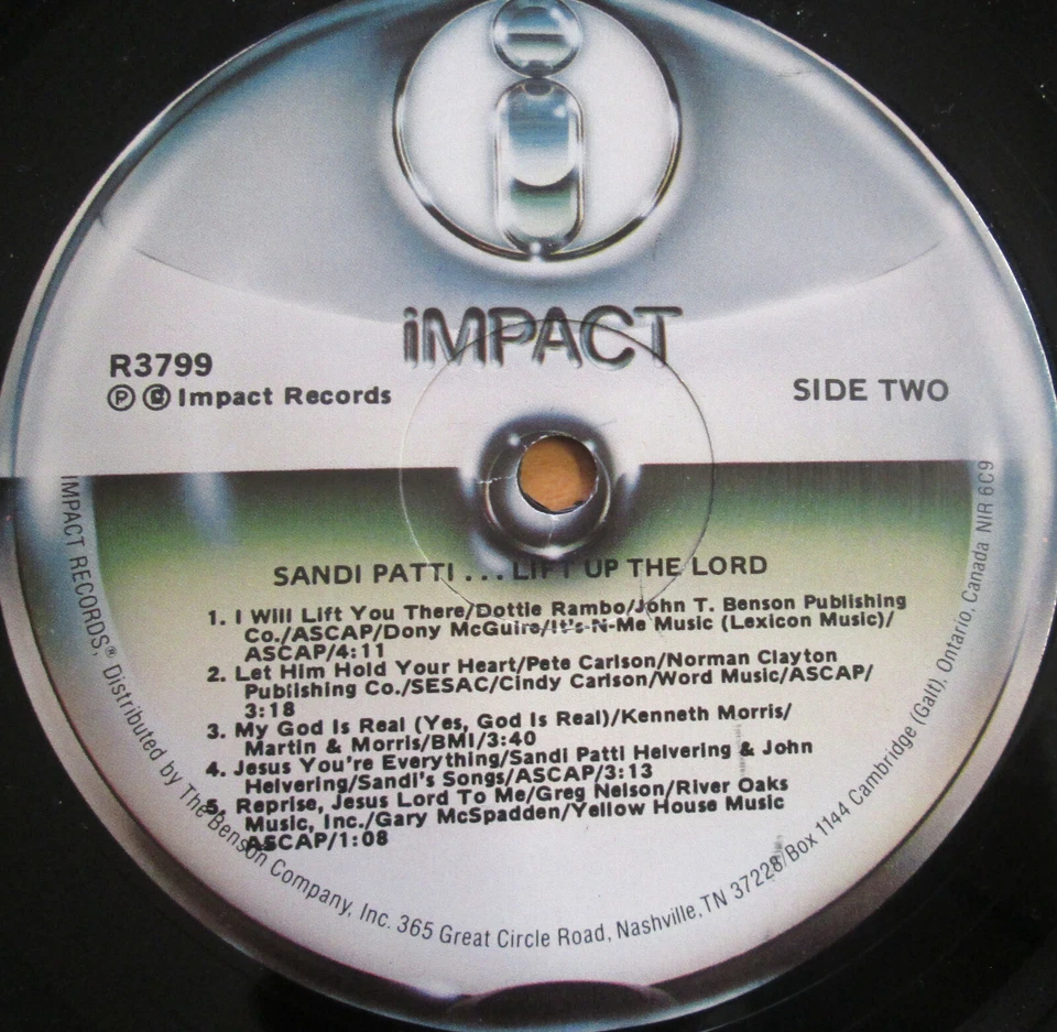 R3799 Sandi Patti Lift Up The Lord 1982 Impact Records NEAR MINT - Image 2 of 4
