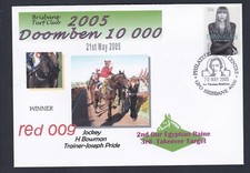2005 DOOMBEN 10,000 HORSE RACE DECIMAL STAMP SOUVENIR COVER #A355