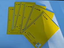 Pen Gear 6 PACK Poly 1-Subject Notebook Paper Wide Ruled 70 Sheets Yellow