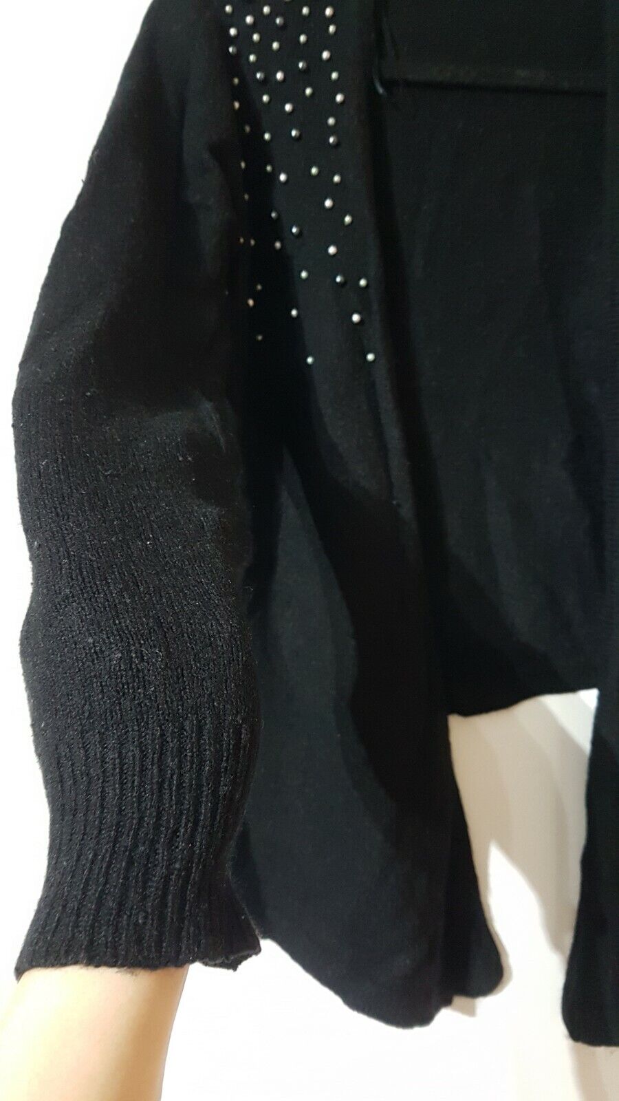 Marks & Spencer Water Fall Black Cardigan with pe… - image 5