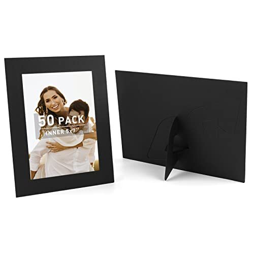 50 Pack 5x7 Paper Picture Frames With Easel Paper Photo Cardboard Frame Cards - Picture 12 of 14