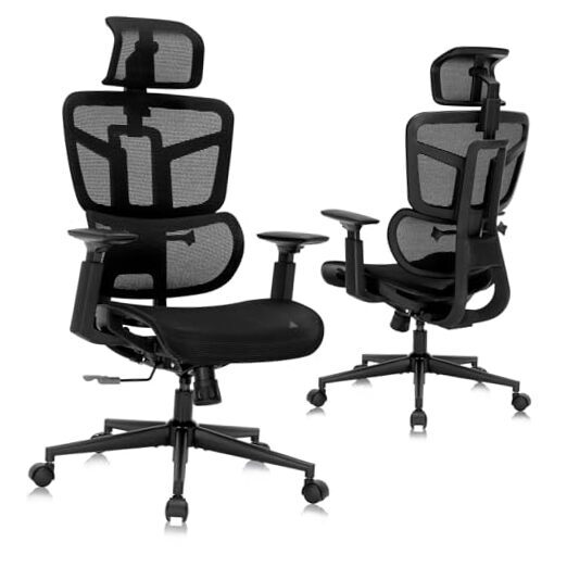 Office Computer Desk Chair, Ergonomic Desk Chair Mesh Computer Chair with