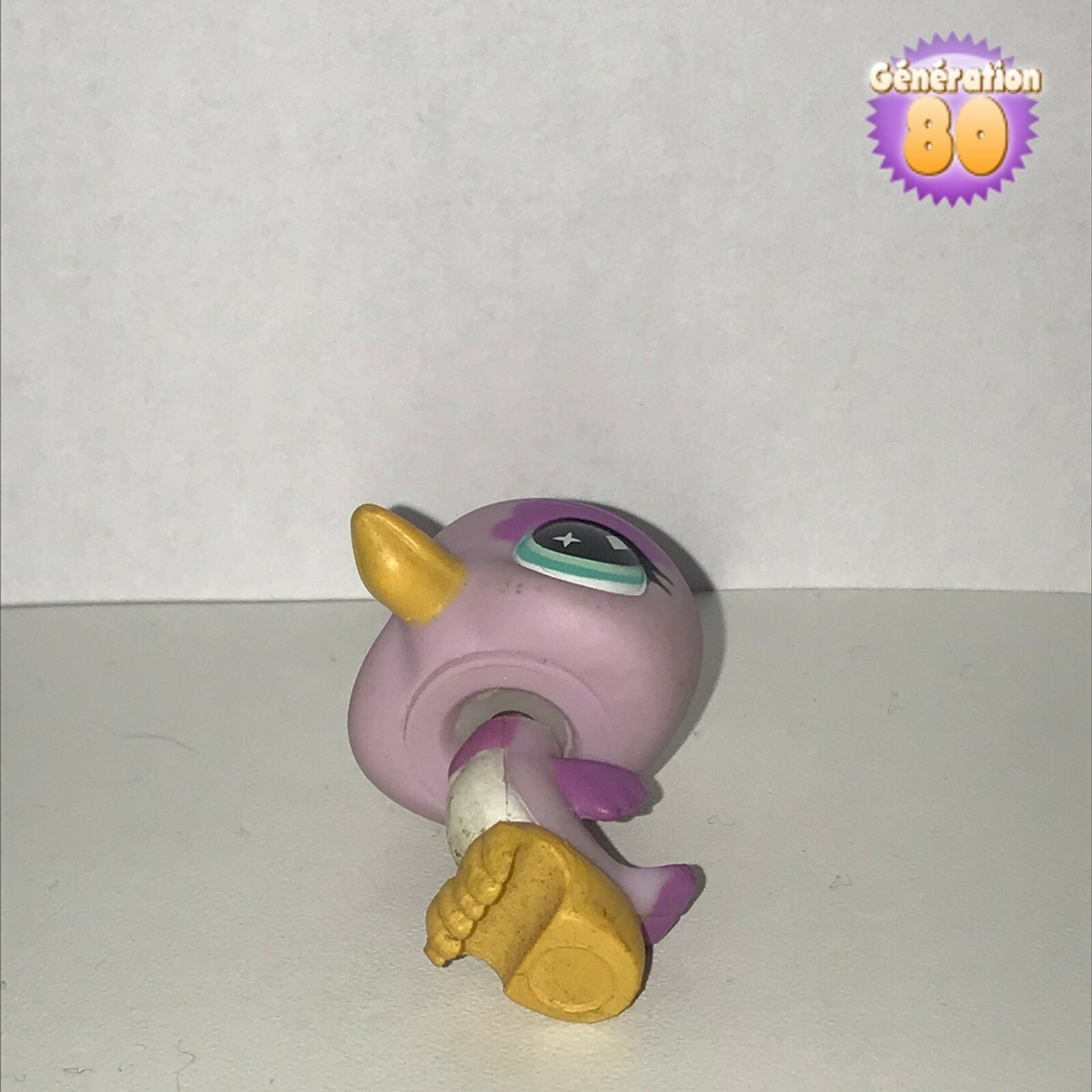Figurine Littlest Pet Shop #505 (2004) - Colibri Violet Et Prune - Yeux Bleus - Hasbro - Occasion