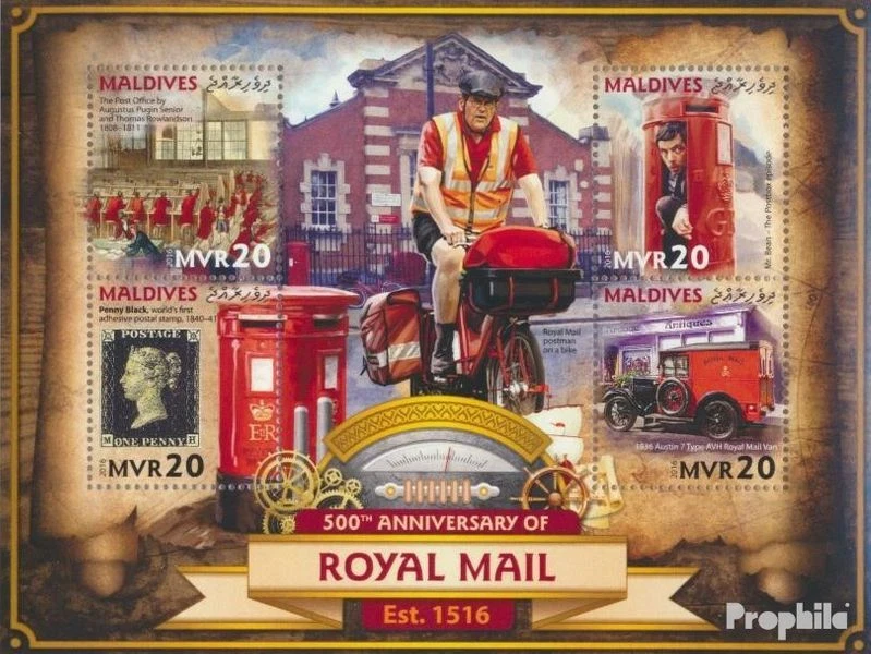 Briefmarken Malediven 2016 Mi 6509-6512 Kleinbogen (kompl. Ausg.) postfrisch Aut - Bild 1 von 1