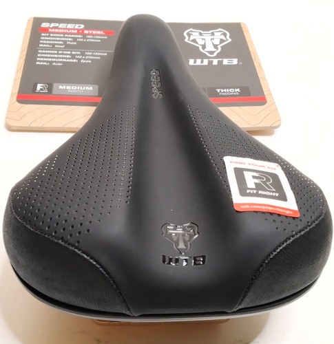 WTB Speed Steel Rail Bike Saddle 145 x 270 mm Medium Width Color: Black - Picture 5 of 10