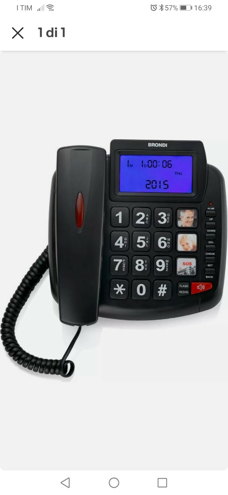 Telefono con filo Brondi Bravo 90LCD