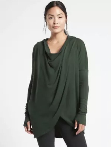 NWT Athleta Purana Wrap Sweatshirt Hood 