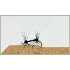 Black Midge Trout Flies 12 Dry Fly, Knotted Midge, Size 12/14/16, Fishing Flies