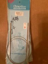 ChiaoGoo Bamboo circular knitting needles Size 0 2mm 32 inch metal cord not pl