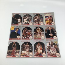 1990-91 UNCUT CARD SHEET NBA HOOPS COMBOS SET LA CLIPPERS BO KIMBLE RC MANNING