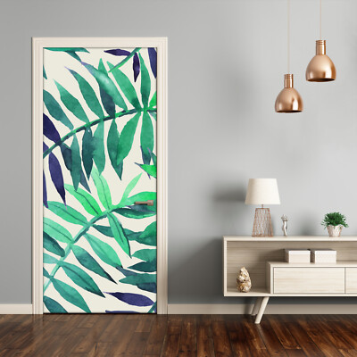 3D Home Art Door Wall Self Adhesive Removable Sticker Flowers Tropical leaves