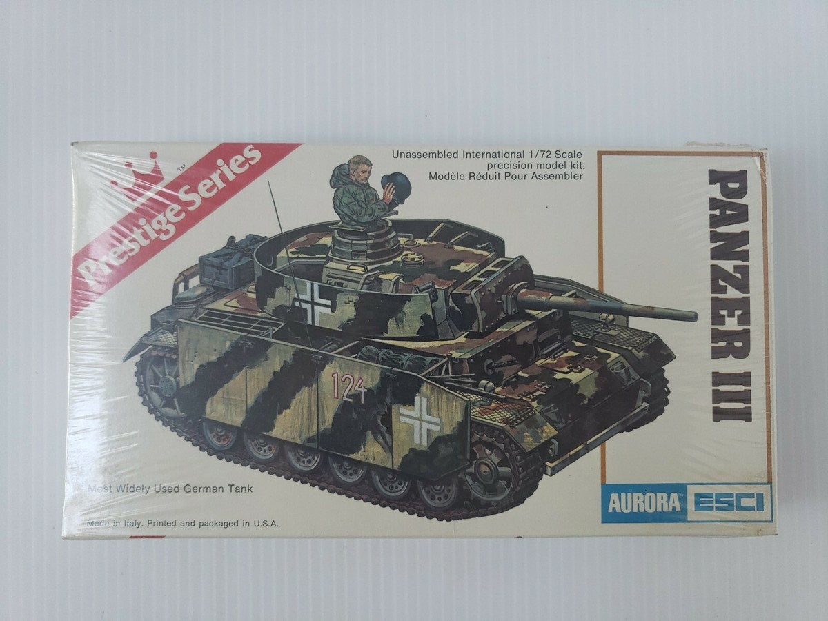 ロコ Vintage 1977 Aurora-esci German Panzer III Tank Model Kit