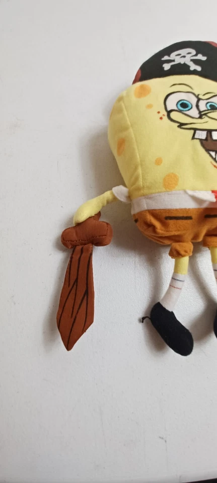 Nanco Pirata Bob Esponja 2003 Pantalones Cuadrados Juguete de Peluche 14 pulgadas Bonito Sombrero Espada Juguete Foto 2 de 4