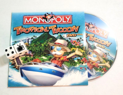Monopoly Tropical Tycoon DVD Board Game Replacement DVD & Dice
