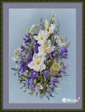 Merejka Counted Cross-Stitch Kit The White Sword Lily K-223