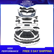 Front Bumper Kit For 14-17 Mercedes W222 S-Class Upgrade to 2018+ Maybach Style