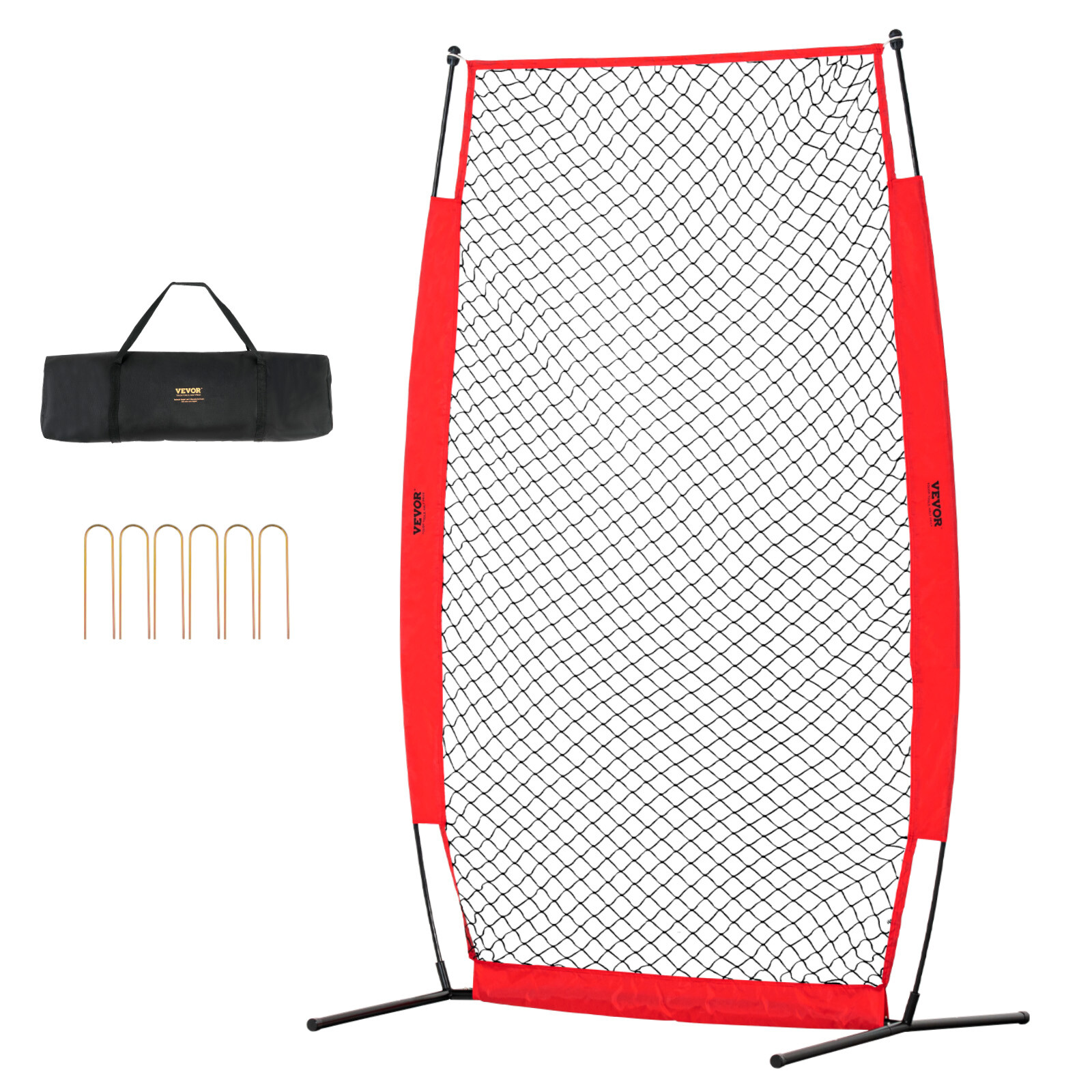 VEVOR Rete da allenamento 1400x1065x2180mm rete lancio baseball softball