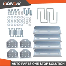 Labwork 8" Galvanized Swivel Top Bunk Bracket Kit 4Pcs For Boat Trailer 2x3