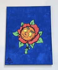 Glo Gang ‘Flower’ Chief keef drawing painting canvas it’s 16x12 inches medium