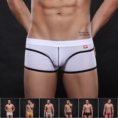 Herren bequeme atmungsaktive Unterwäsche Boxershorts Shorts Ausbuchtung Beutel Unterhose - Bild 2 von 18