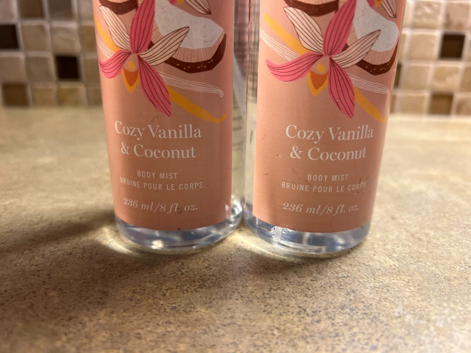 Lote de 2 vaporizadores corporales acogedores de vainilla y coco Avon Senses 8 fl oz W Foto 4 de 4