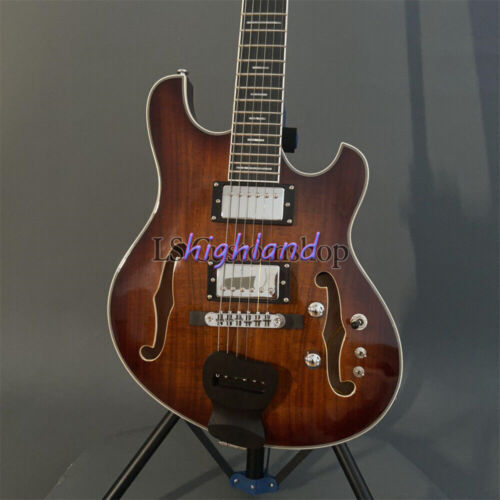 Semi Hollow Body Languedoc KOA Maple Top Electric Guitar HH Pickups Fast Ship - Picture 1 of 12